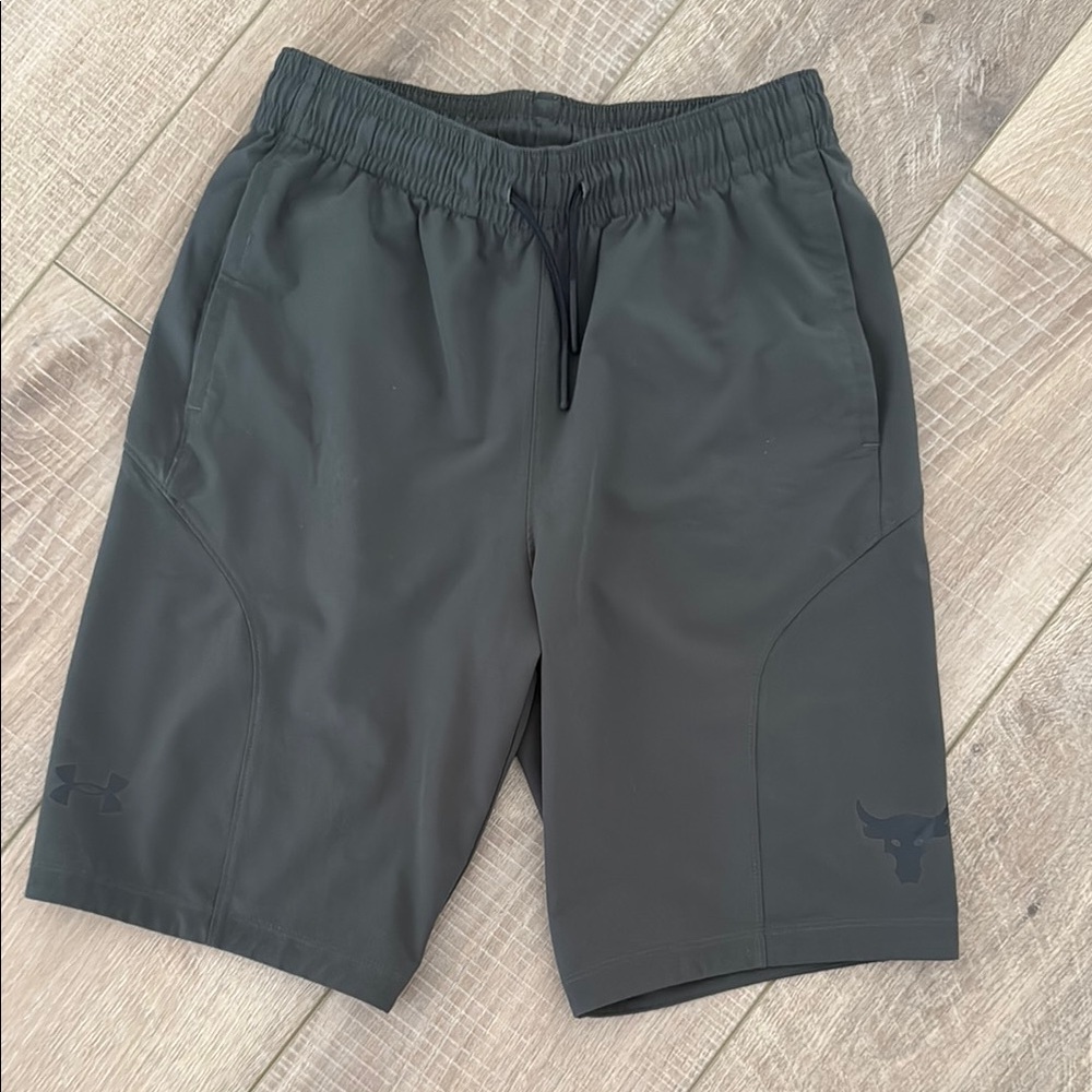 Under Armour Dark Green Project Rock Lightweight Athletic Shorts